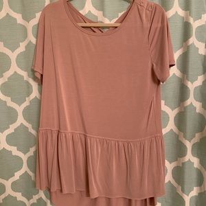 Blush Mote Peplum Top